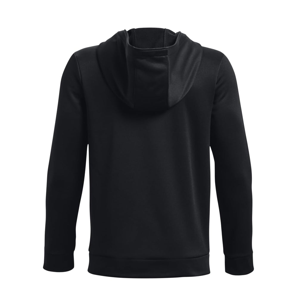 Under Armour Boys ArmourFleece Full Zip Hoodie, (001) Black / / Black, Youth Medium