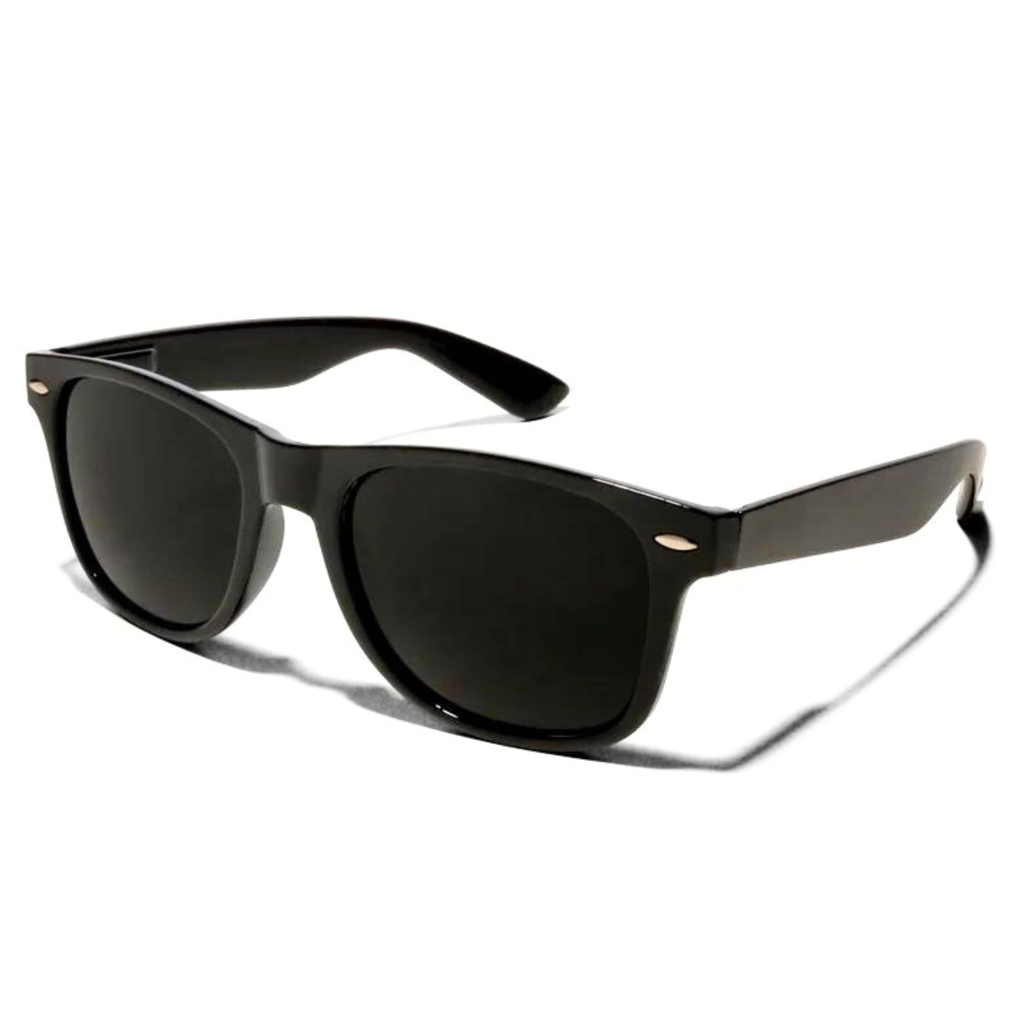 ShadyVEU Super Dark Black Sunglasses for Light Sensitive Eyes Black Shades 100% UVA & UVB Protection | Great For Beach & Sunny D