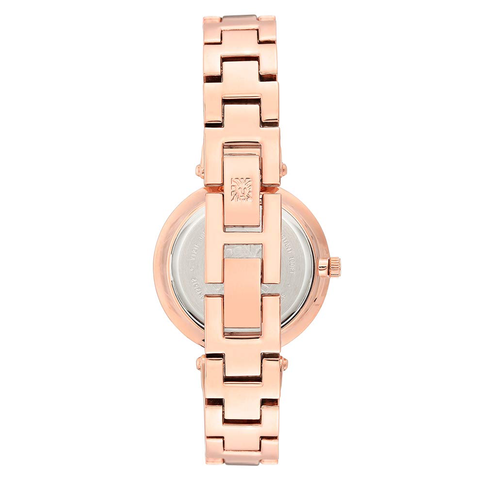 Anne Klein Women's Genuine Diamond Dial Bangle Watch (Model: AK/2512LPRG)