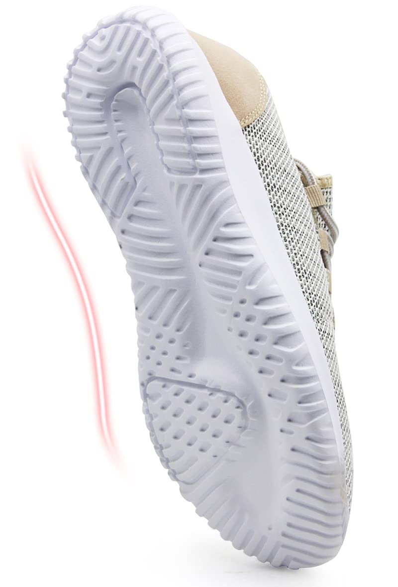 CAMVAVSR Men's Tennis Shoes Slip on Lightweight Soft Sole Comfortable Flexible Fashion Sneakers for Young Men Gold Size 8.5 Cros