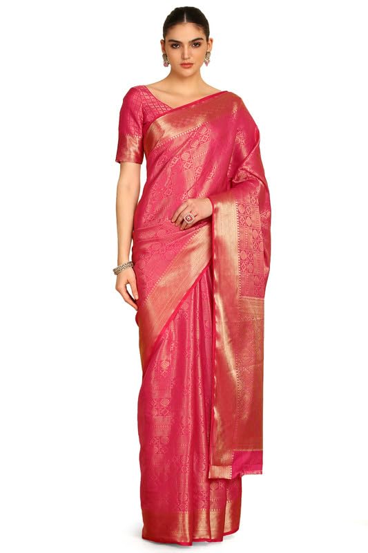 Soch Women Ethnic Motifs Woven Design Jacquard Weave Silk Blend Saree