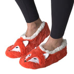 ooohyeah Women? Fuzzy Cute Animal Fox Slippers, Funny Cozy Non-Slip House Slippers for Women, Foxy, L