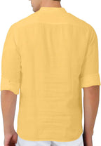 Bellstone MenS Solid Regular Fit Shirt (Kurta800_P_Yellow