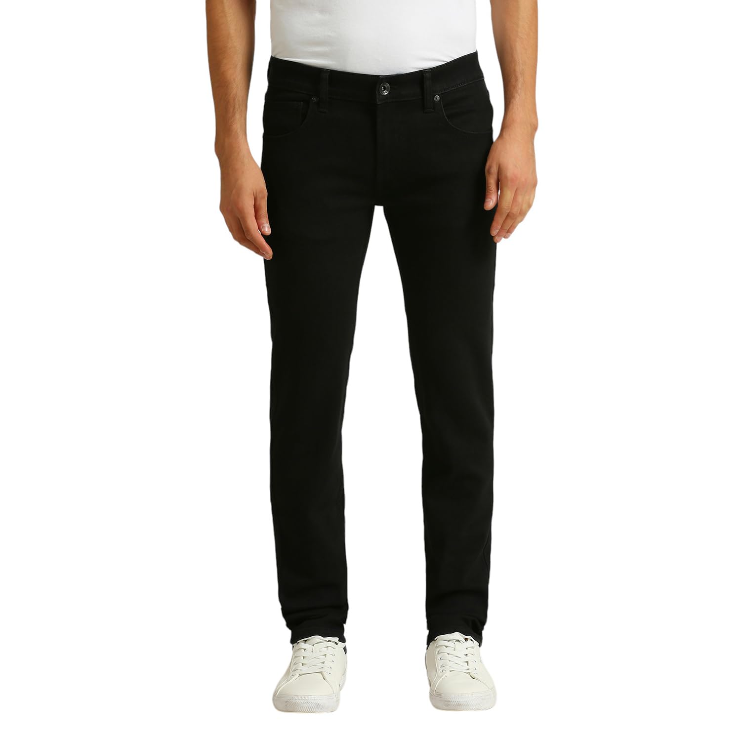 Pepe Jeans MenS Slim Mid Rise Jeans (Pm207715S913_Jet Black, 36