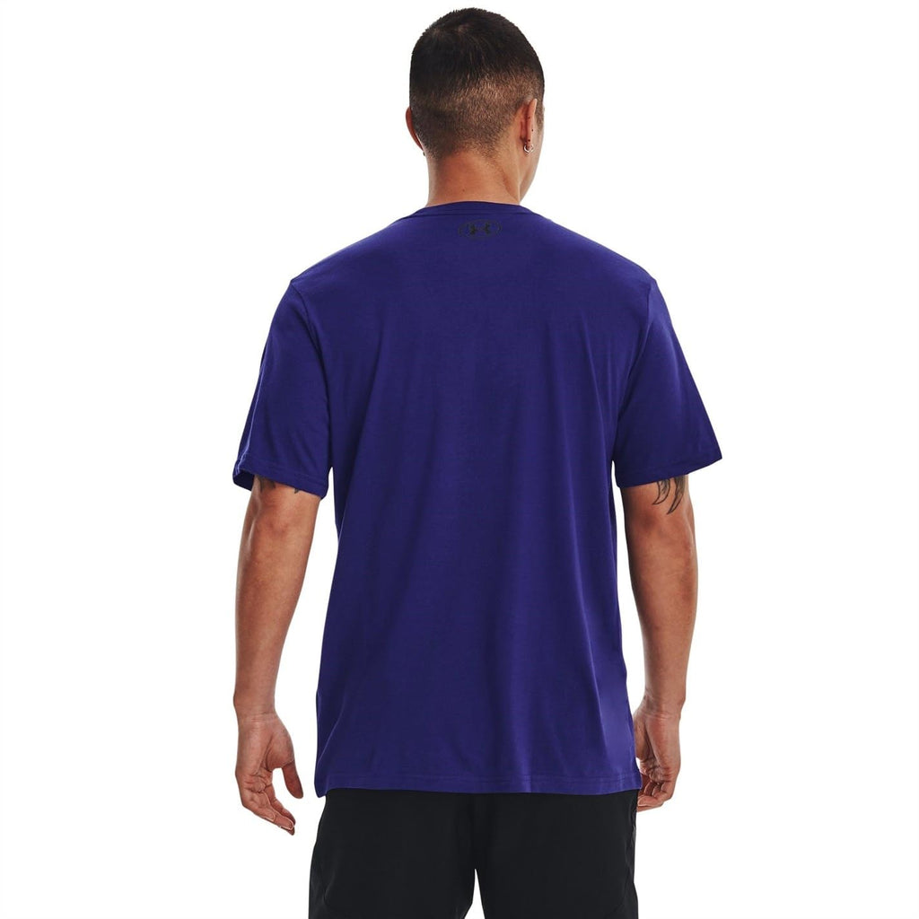Under Armour Men's Sportstyle Left Chest Short-Sleeve T-Shirt, (468) Sonar Blue/Black/Black, X-Small