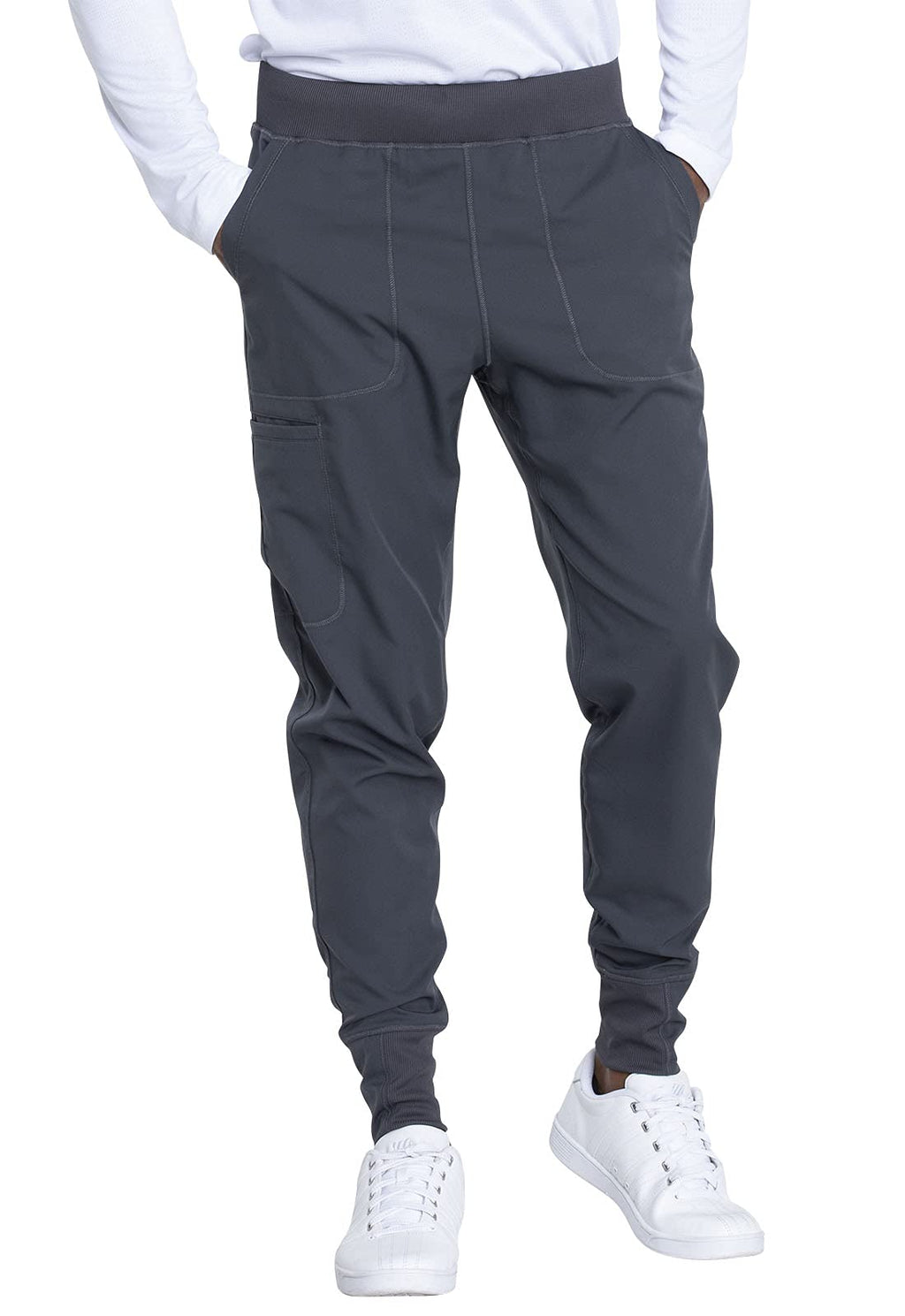 Dickies Dynamix Men Scrubs Pant Natural Rise Jogger DK040, XS, Pewter
