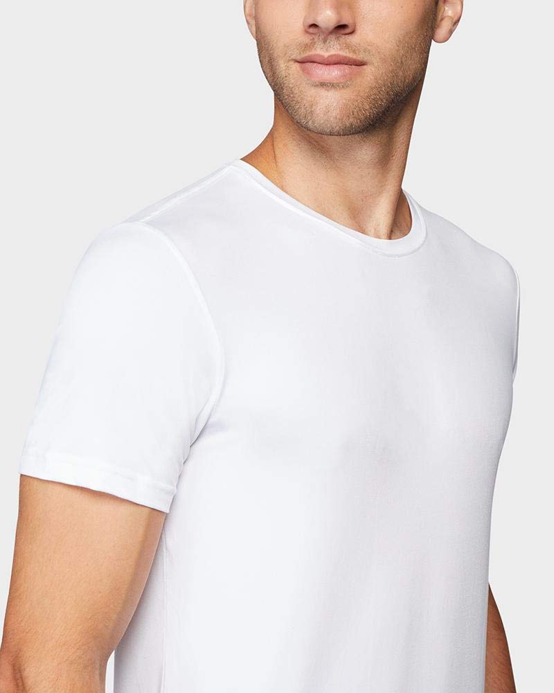 32 DEGREES Mens Cool Quick Dry Active Basic Crew T-Shirt, White, Medium