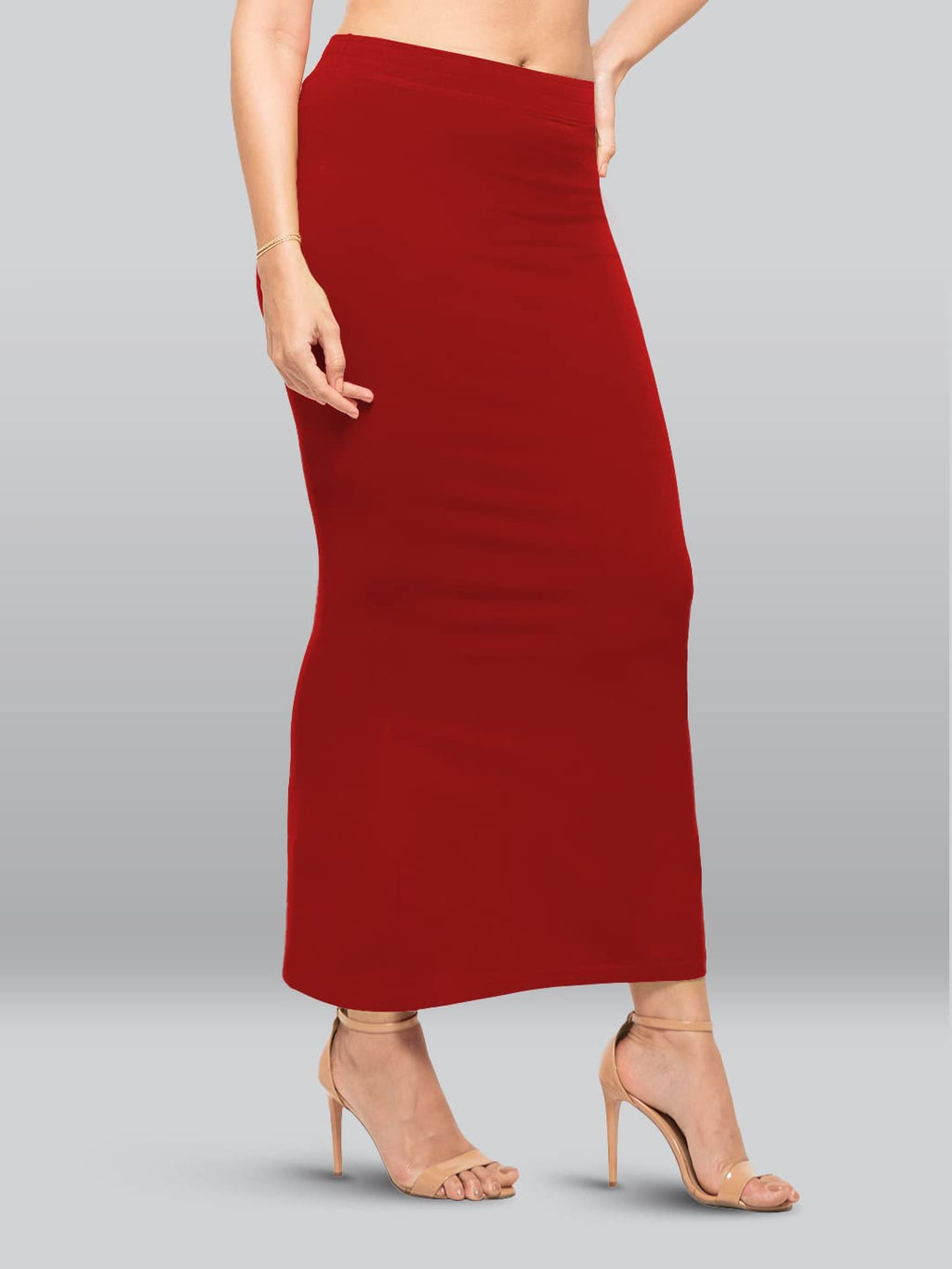 Lyra Lycra Saree Shapewear Petticoat for Womens Sarees Red