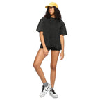 Bewakoof Womens Acid Wash 100% Cotton T-Shirt- Loose Fit, Round Neck, Half Sleeves