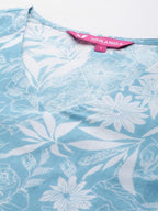 Varanga Women Blue Floral Printed Coords