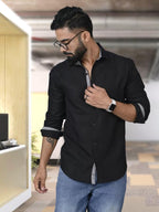 Tee Projekt Shirt for Men Cotton Spread Collar Button Down Long Sleeve Shirt Home, Regular, Home (Pack of 1)