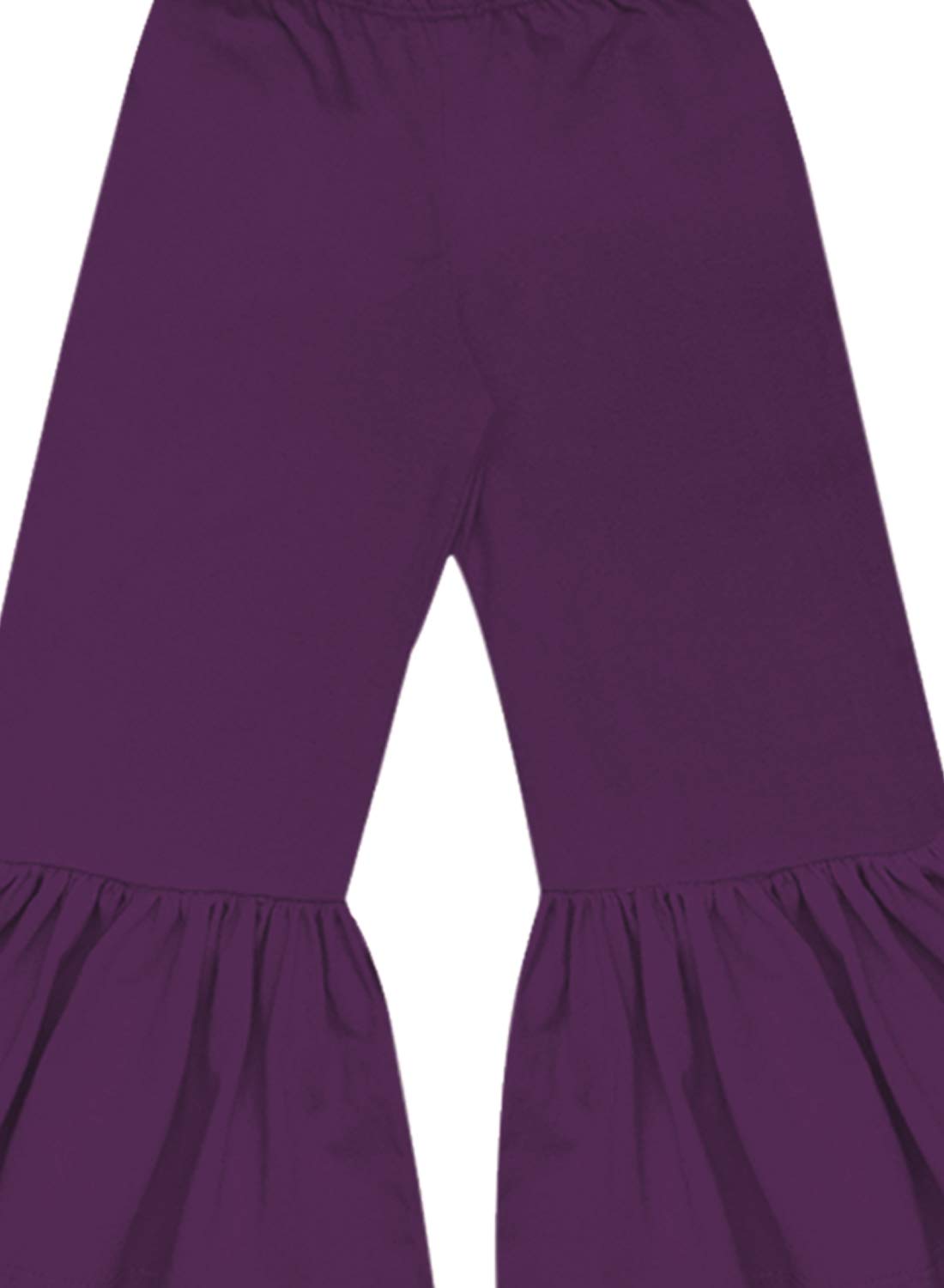 A.T.U.N. (ALL THINGS UBER NICE) Girls High Rise Regular Elasticated Waistband Casual Ruffle Pants Purple