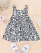 A.T.U.N. (ALL THINGS UBER NICE) Girls Floral Printed Round Neck Sleeveless Bow Fit & Flared Dress