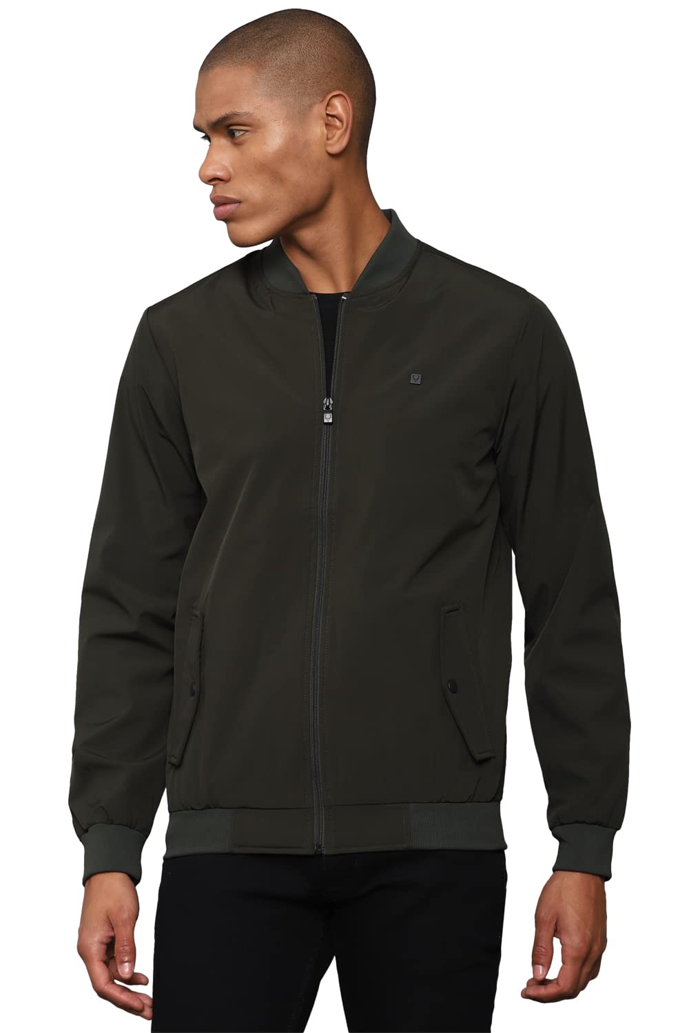 Allen Solly Men Regular Fit Solid Casual Cotton Full Sleeve Jacket