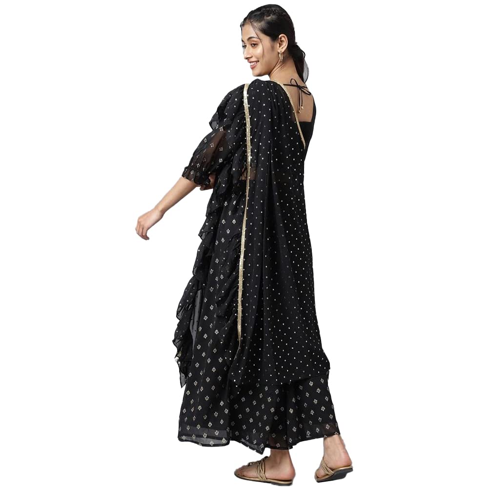 Aurelia Floral Polyester Round Neck Womens Top