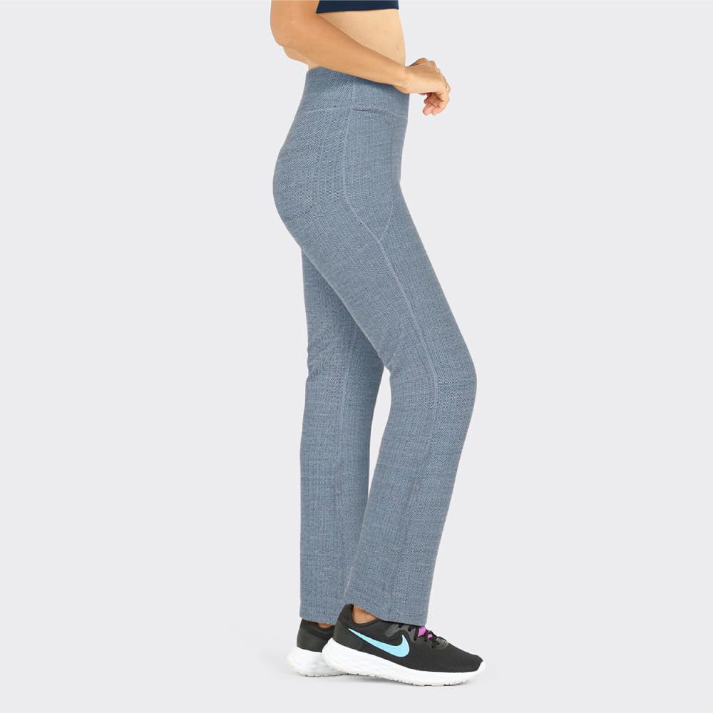 Blissclub Werk-It Flare Pants For Women Office Wear, Formal Cotton Trousers For Women With High Waist And 4 Pockets