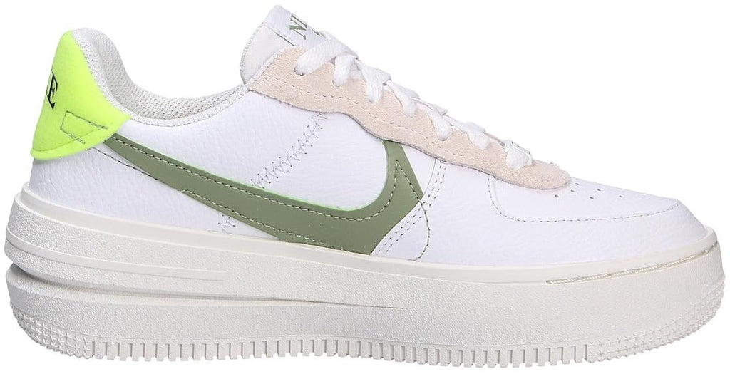 NIKE Women's Sneaker, White Sail Volt Oil Green, 7
