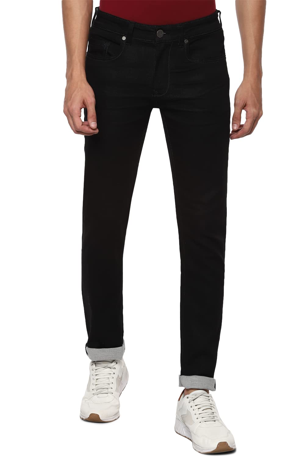 Louis Philippe Men Black Dark Slim Fit Jeans