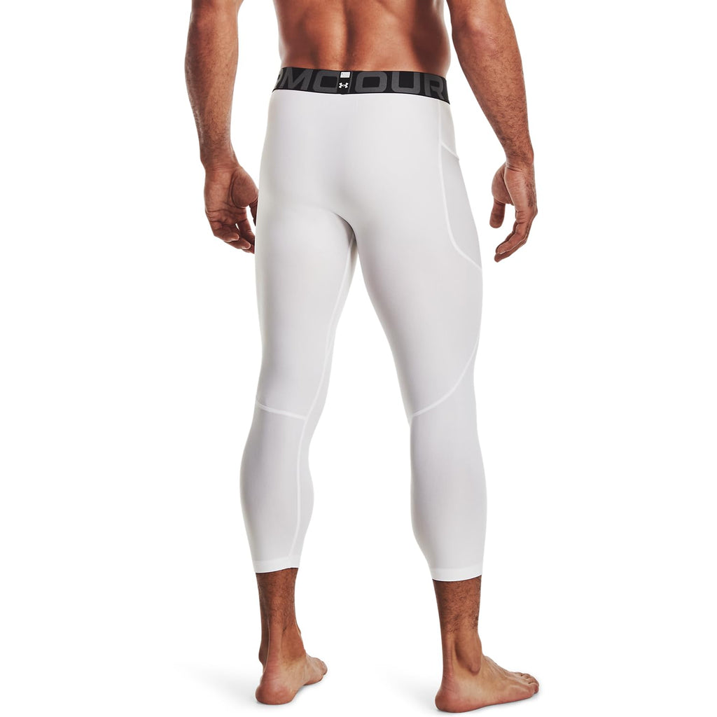 Under Armour Men's Armour HeatGear 3/4 Leggings , White (100)/Black, XX-Large