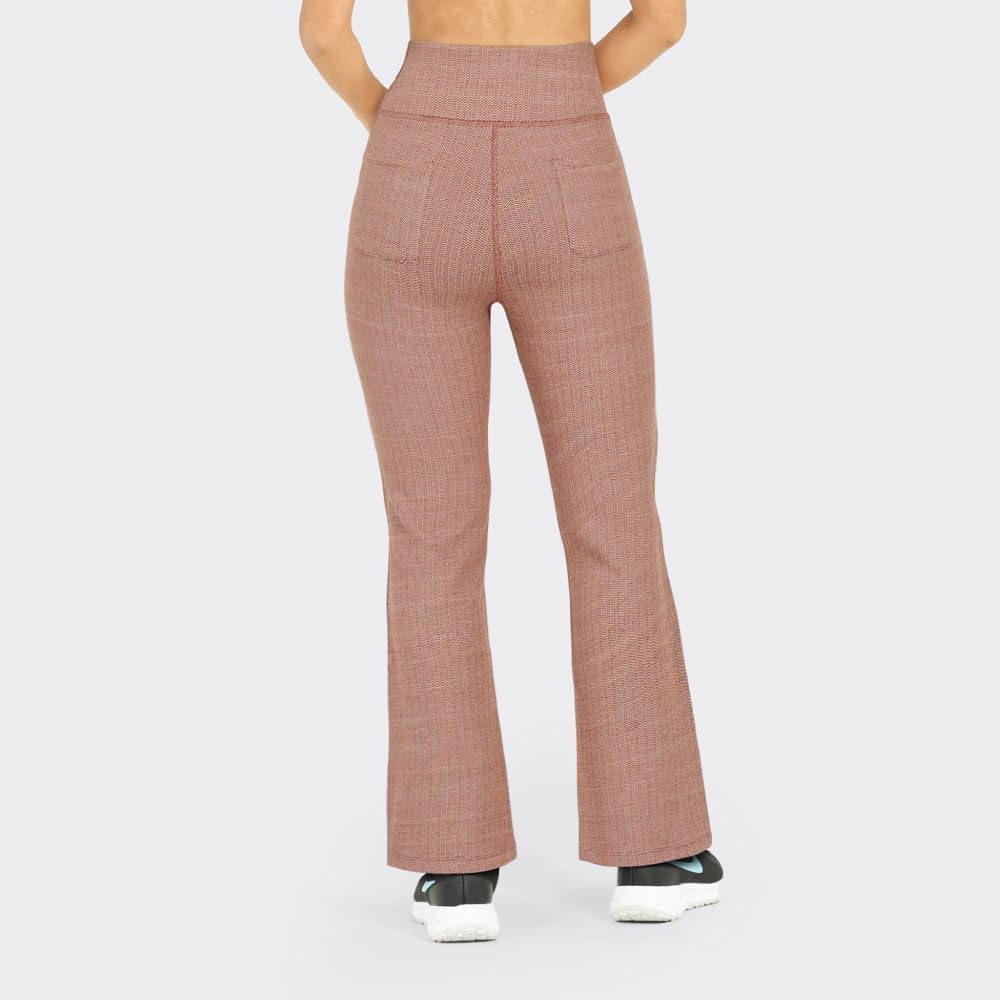 Blissclub Werk-It Flare Pants For Women Office Wear, Formal Cotton Trousers For Women With High Waist And 4 Pockets