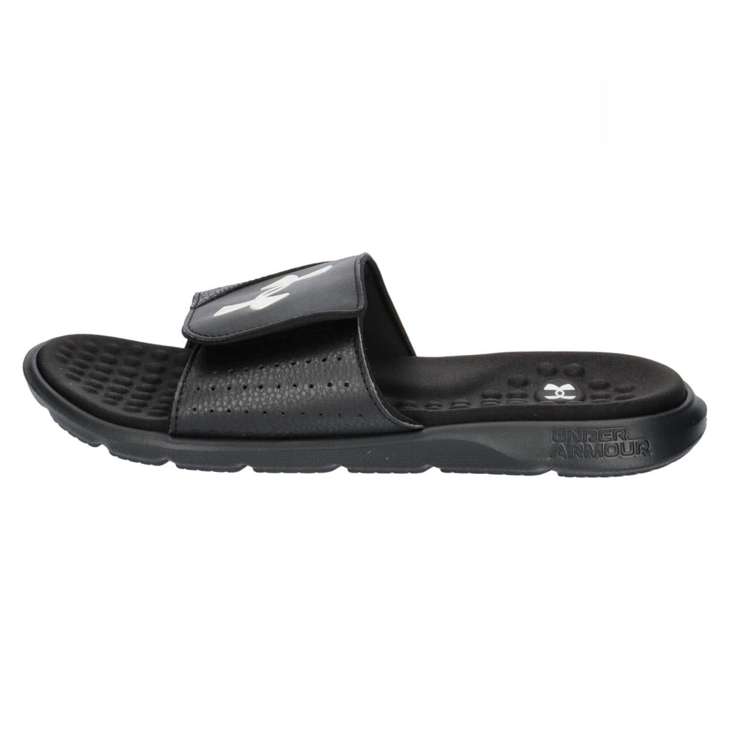 Under Armour Men's Ignite Pro Slide, (001) Black/Black/White, 15, US