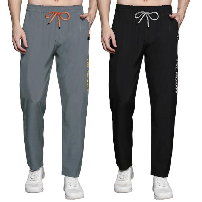 Pinkmint Track Pant for Men ll Soild Track Pant ll Stretchable Regular Fit ll Yoga Wear ll Active wear (Pack of 2)