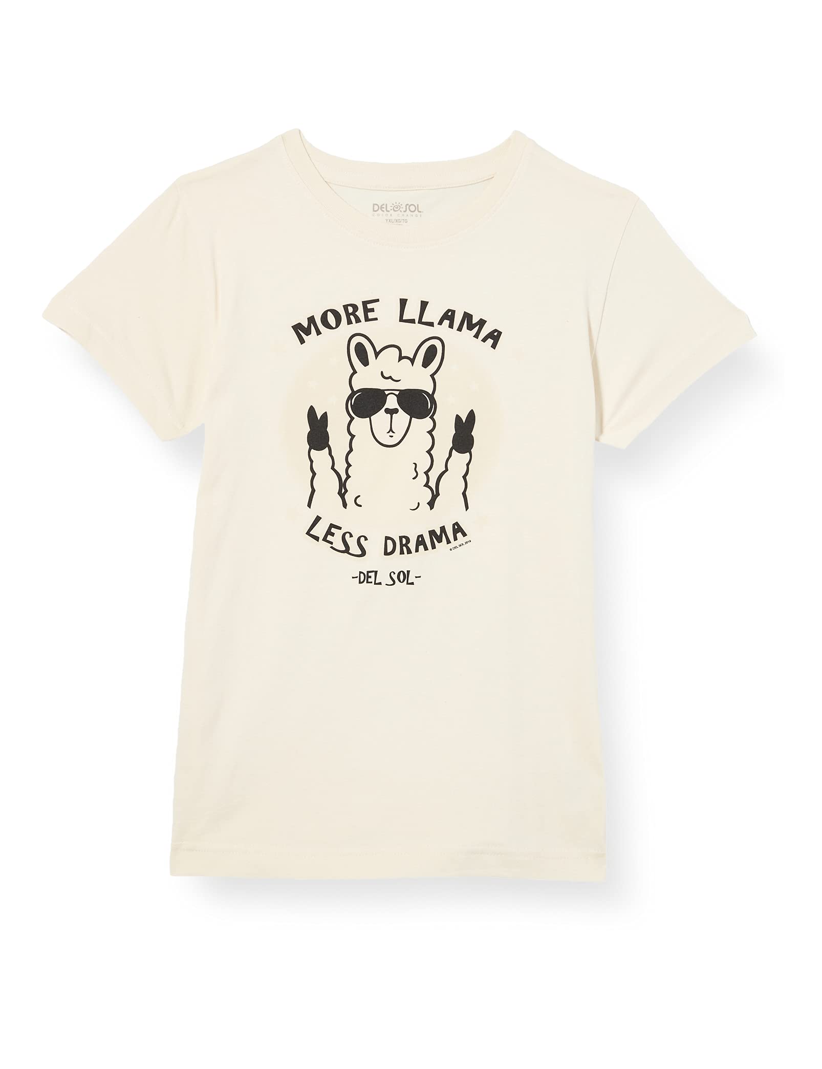 Kids Crew Tee - More Llama by DelSol for Kids - 1 Pc T-Shirt (YXL)