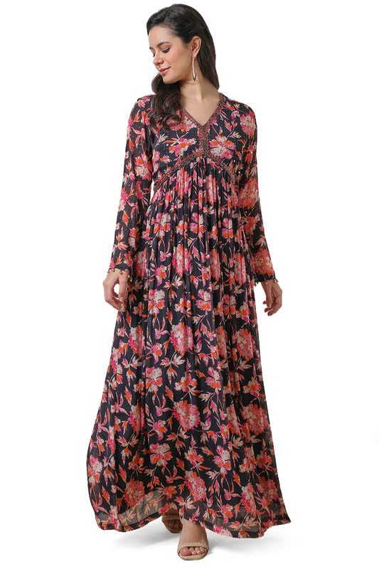 Soch Women Chinon Floral Print Alia Cut Dress