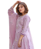 ANNI DESIGNER Women s Rayon Blend Kurta with Trousers and Dupatta, purple, 3XL