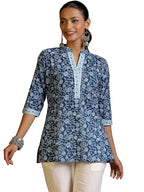 Libas WomenS Pure Cotton Regular Kurti (26575_Blue