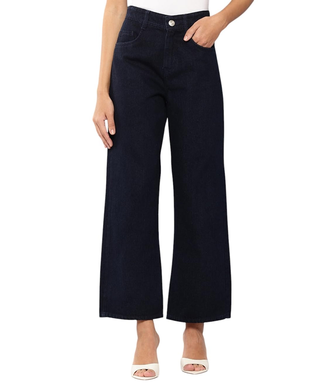 Aarika Girls Casual Wear Navy Blue Colour Solid Denim Jeans (9-14 Years)