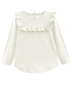 A.T.U.N. (ALL THINGS UBER NICE) Girls Solid Regular Full Sleeve T-Shirt Cream