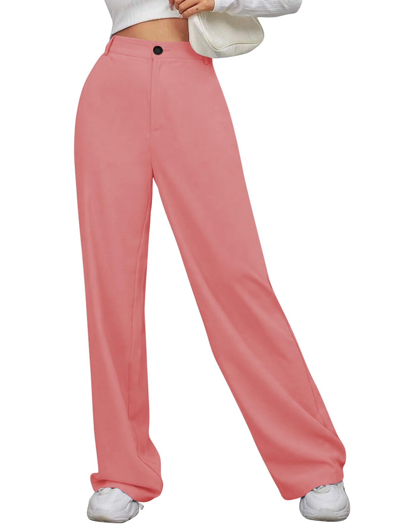 Toochki Trouser for Women | High Waist Trousers for Womens | Summer Track Pants | Casual Lycra Pant | Colors Peach