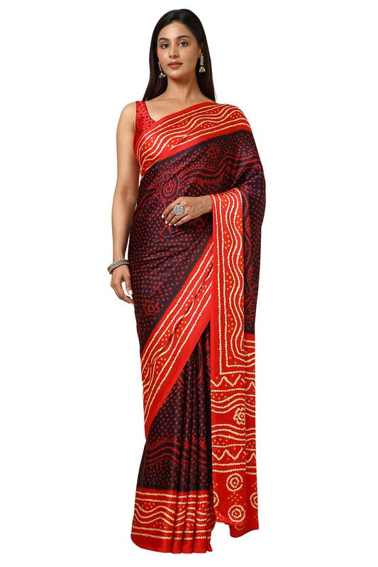 Soch Women Bandhani Print Saree