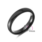 Bling Halloween Jewelry Black Tungsten Unisex Ring 4mm SIZE 13