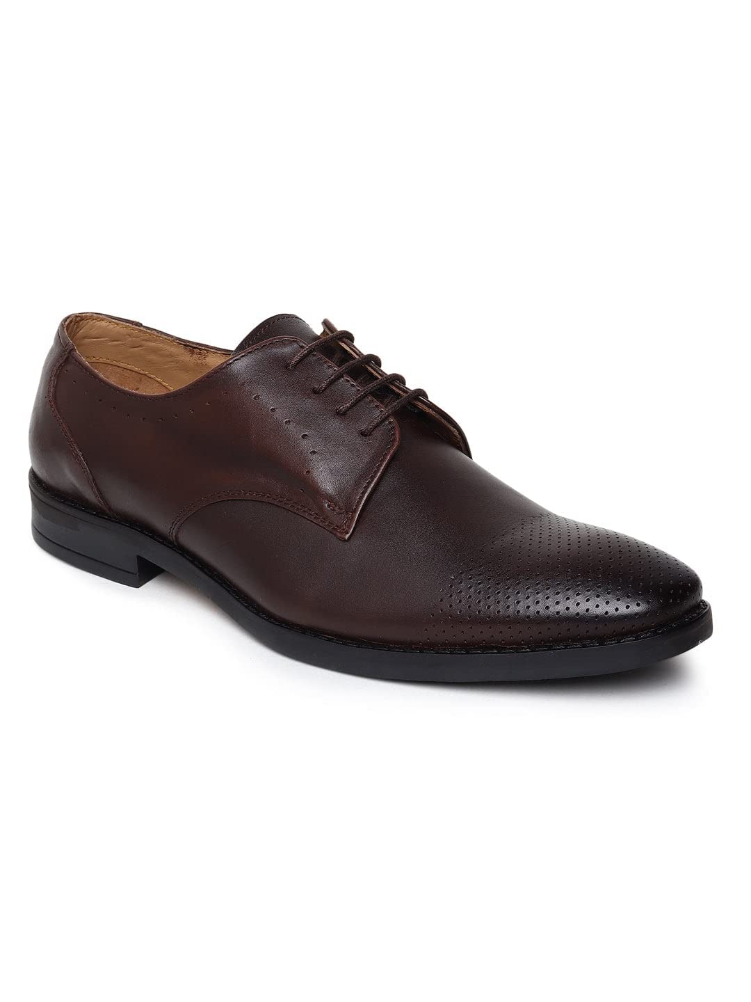 TEAKWOOD LEATHERS Mens Leather Derby Formal Shoes | Loafer & Boots for Men (43, Brown) 9