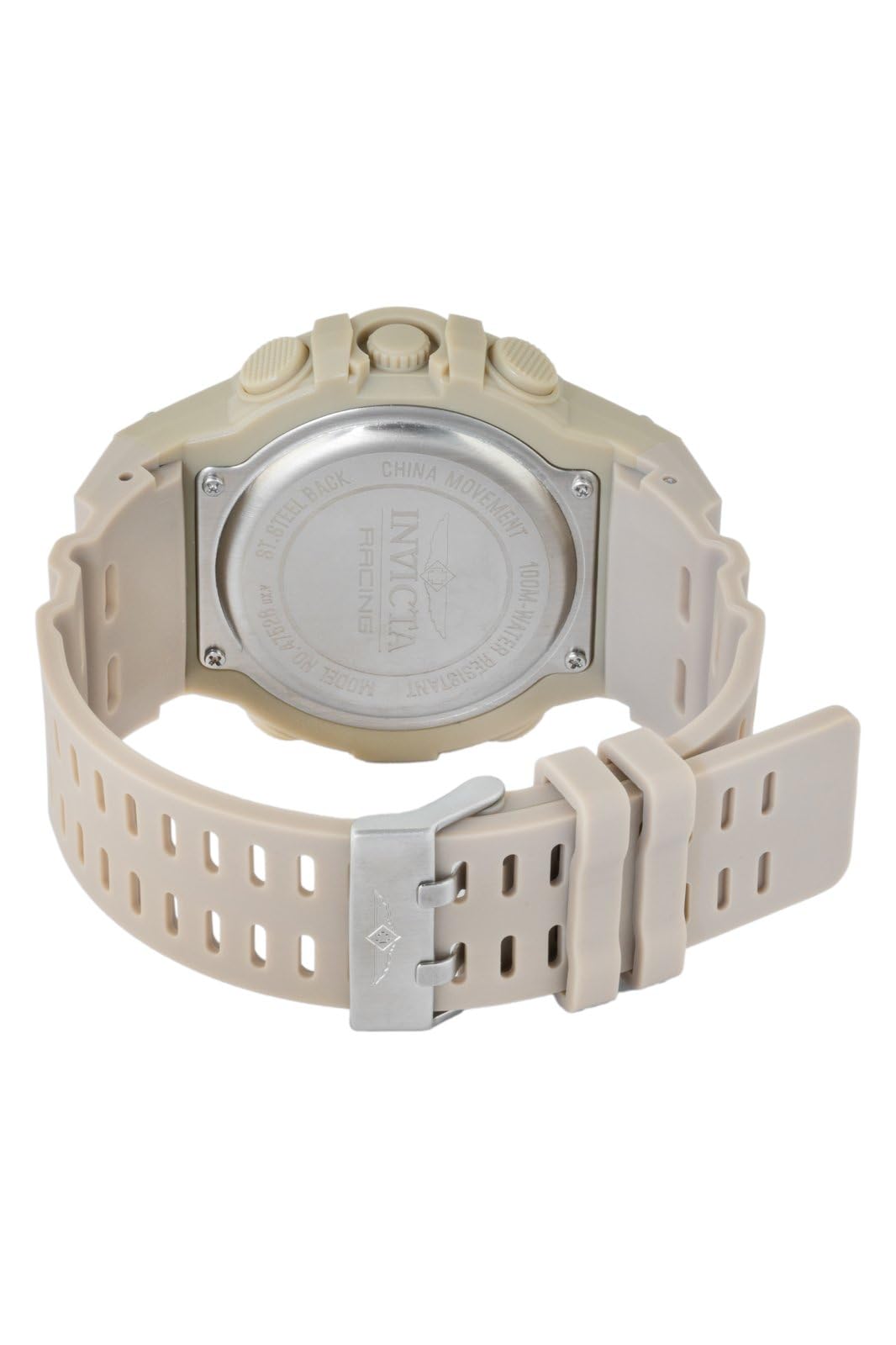 Invicta Racing Men 52mm Plastic Light Brown Black dial Electronic Digital