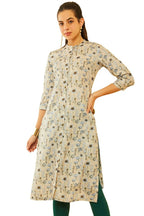 Soch Women'S Rayon Regular Fit Floral Regular Kurta