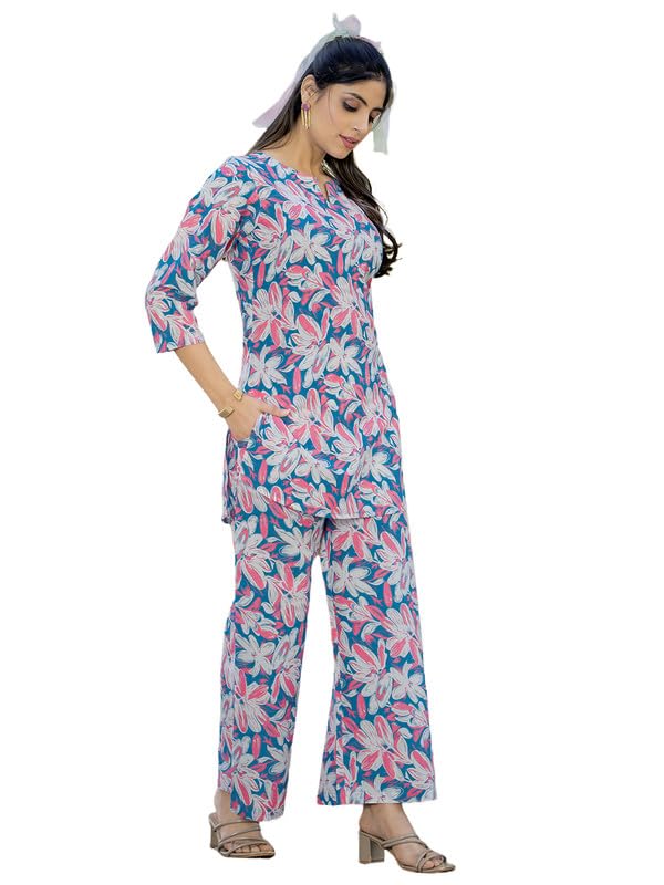 Tee Projekt Cotton Ethnic Wear Co Ord Set For Women | Co Ord Set For Women Stylish Multicolour