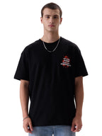 The Souled Store Official Spider-Man: Across The Spider-Verse Mens and Boys Oversized fit Graphic Printed Half Sleeve Cotton Gre
