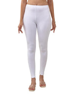 Lyra Women Solid Premium Cotton Ankle length Leggings | Mid-Waist | Fashionwear