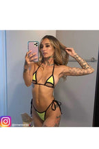 Lycra Bikini Top And Matching G-Tring With Black Trim