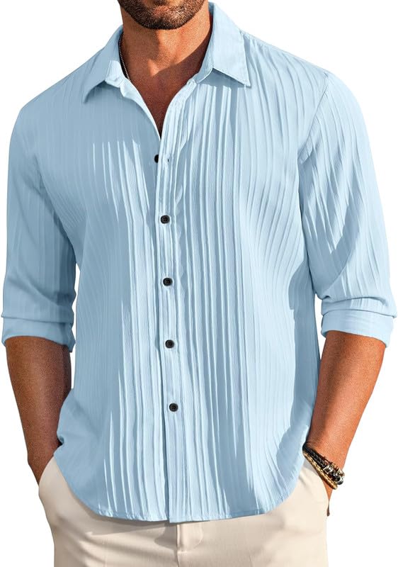 ROYALSCOUT Textured Shirts for Men || Casual Shirt for Men || Shirt for Men|| Men Stylish Shirt || Men Fancy Shirt || Men Full S