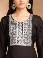 LookMark Kurta Set: Fashion That Defines Grace and Glamour: Elevate Your Wardrobe with Our Cotton Blend Sets! Black