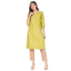 Fabindia WomenS Cotton Silk Printed Regular Kurta (1038023Lime_Lime