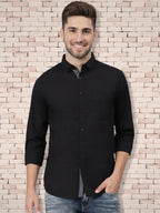 Tee Projekt Cotton Spread Collar Long Sleeve Shirt for Men Formal Shirt Casual Men Shirt