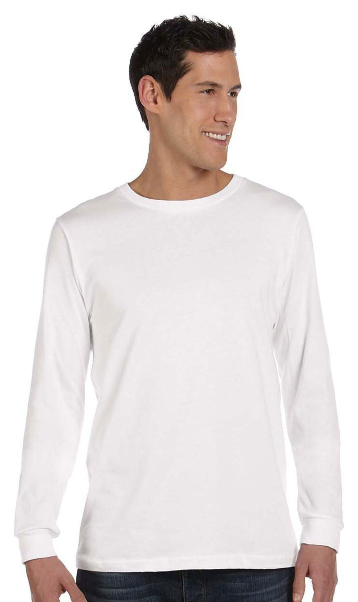 Unisex Jersey Long-Sleeve T-Shirt - RED - S(D0102H7WP48)
