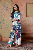 Greciilooks Women Rayon Blend Ethnic Wear Kurta Co-Ord Set (Gl-K-W1728&Tr819-3Xl Peach)