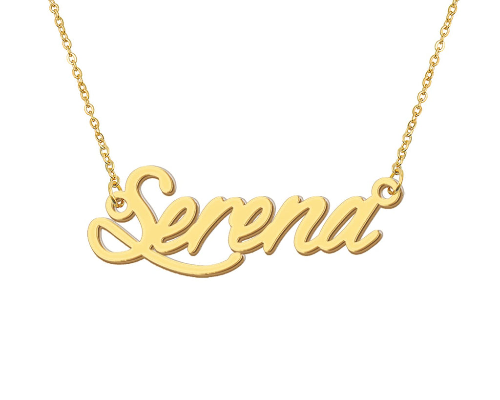 Aoloshow Serena Necklace Initials Name Carrie Name Necklace for Familys
