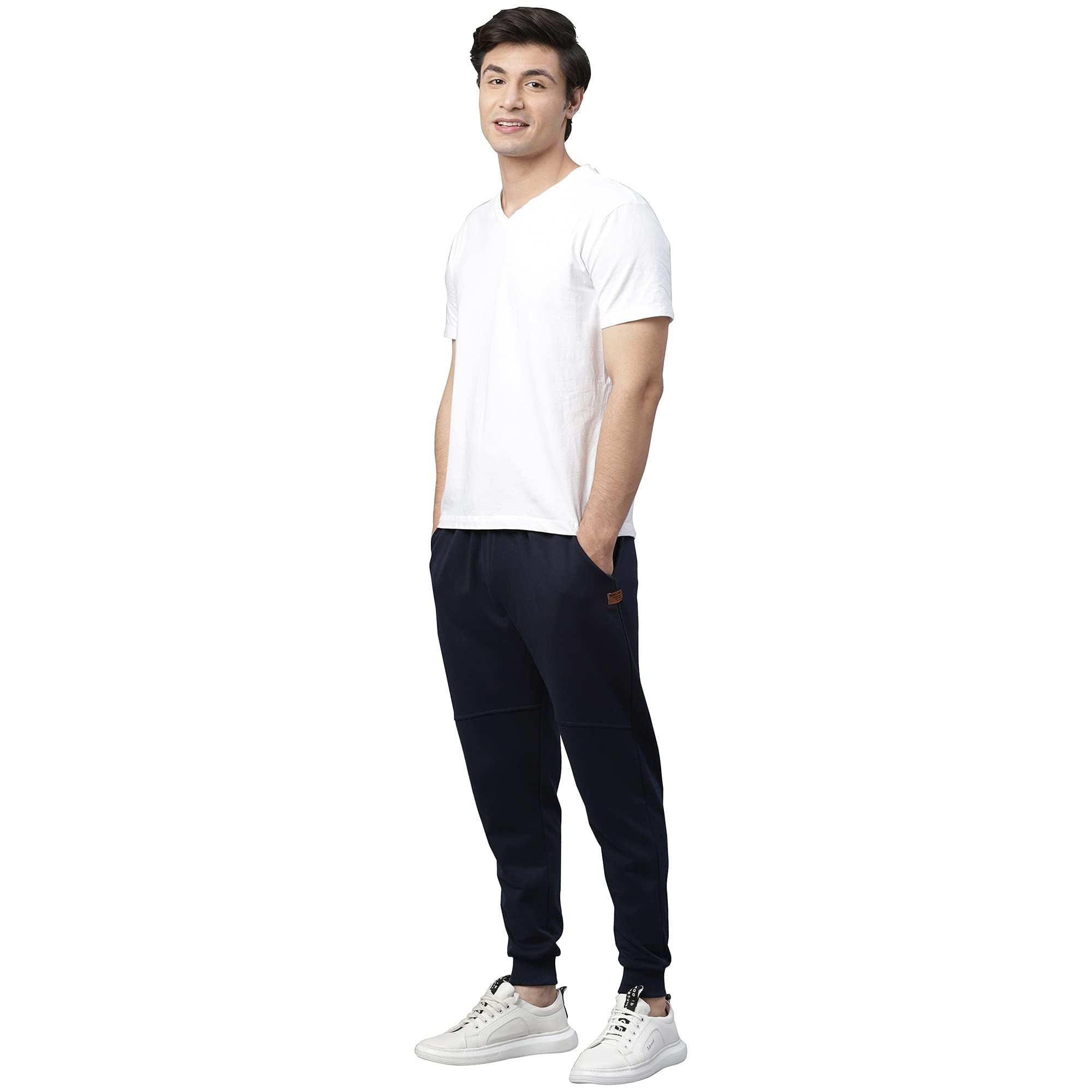 Rigo Relaxed and Regular Fit Printed Cotton Jogger Pants for Men | Track Pant for Men | Lower for Men Blue